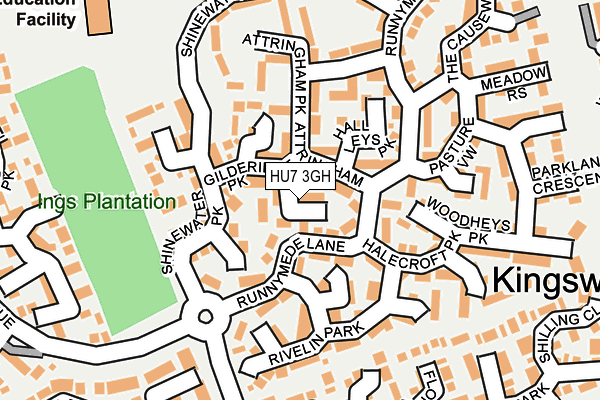 HU7 3GH map - OS OpenMap – Local (Ordnance Survey)