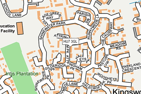 HU7 3GL map - OS OpenMap – Local (Ordnance Survey)