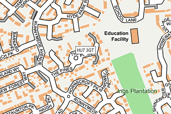 HU7 3GT map - OS OpenMap – Local (Ordnance Survey)