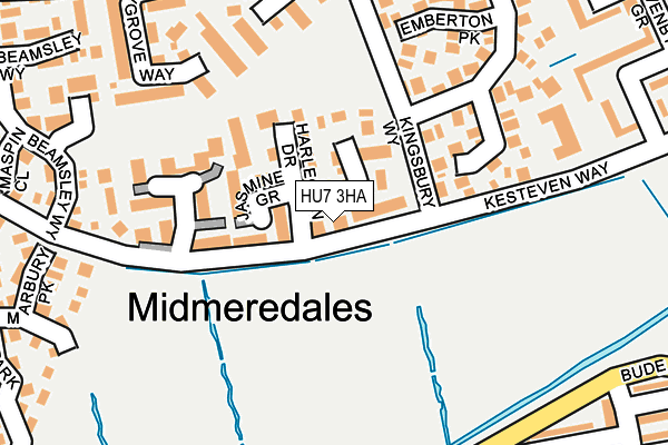 HU7 3HA map - OS OpenMap – Local (Ordnance Survey)