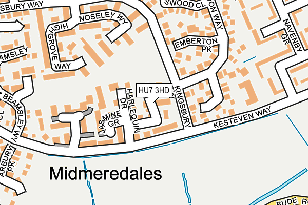 HU7 3HD map - OS OpenMap – Local (Ordnance Survey)