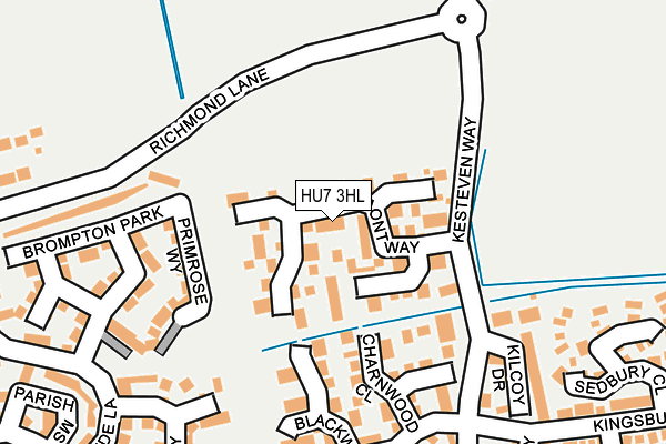 HU7 3HL map - OS OpenMap – Local (Ordnance Survey)