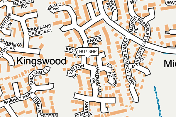 HU7 3HP map - OS OpenMap – Local (Ordnance Survey)