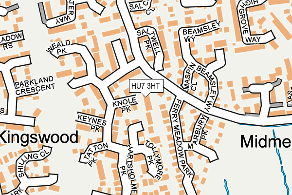 HU7 3HT map - OS OpenMap – Local (Ordnance Survey)