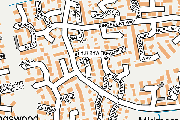 HU7 3HW map - OS OpenMap – Local (Ordnance Survey)