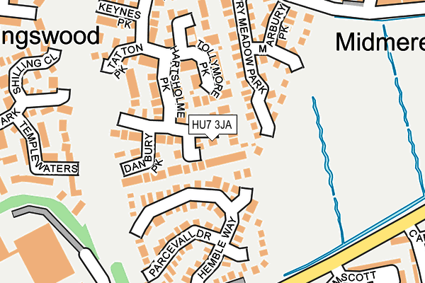 HU7 3JA map - OS OpenMap – Local (Ordnance Survey)