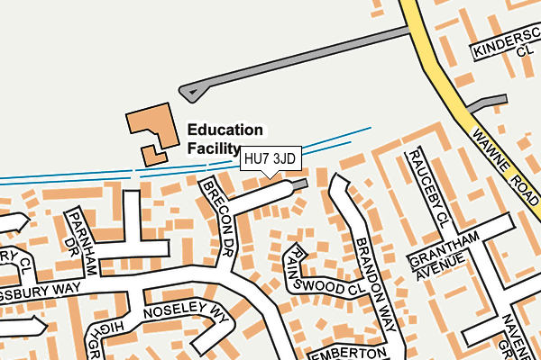 HU7 3JD map - OS OpenMap – Local (Ordnance Survey)