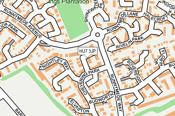 HU7 3JP map - OS OpenMap – Local (Ordnance Survey)