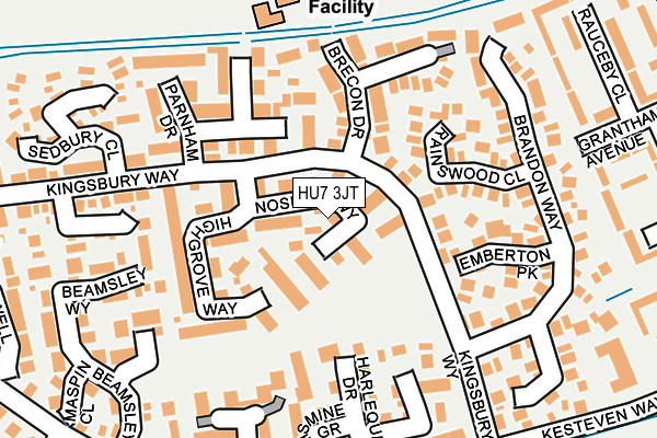 HU7 3JT map - OS OpenMap – Local (Ordnance Survey)
