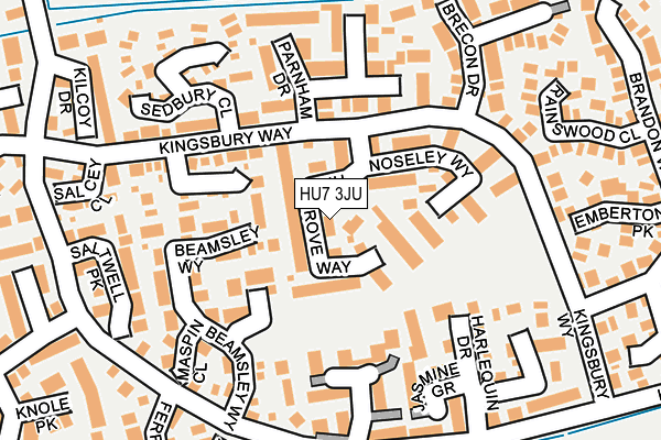 HU7 3JU map - OS OpenMap – Local (Ordnance Survey)