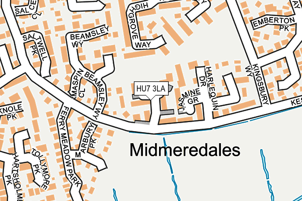 HU7 3LA map - OS OpenMap – Local (Ordnance Survey)