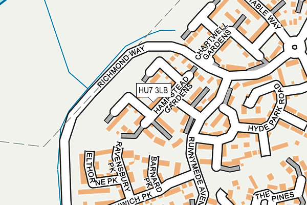 HU7 3LB map - OS OpenMap – Local (Ordnance Survey)