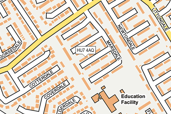 HU7 4AQ map - OS OpenMap – Local (Ordnance Survey)