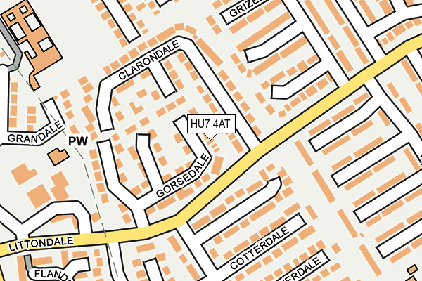 HU7 4AT map - OS OpenMap – Local (Ordnance Survey)