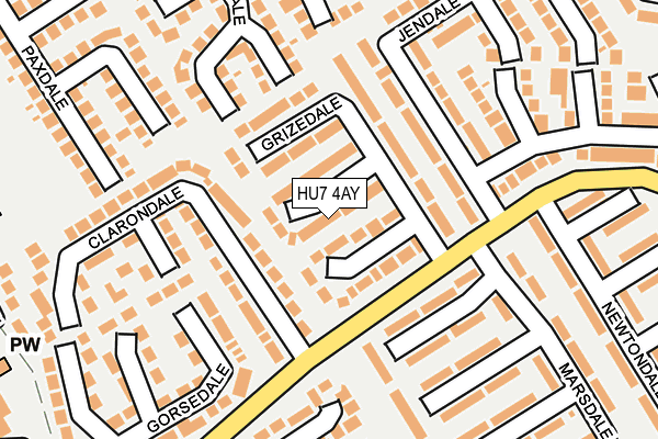 HU7 4AY map - OS OpenMap – Local (Ordnance Survey)