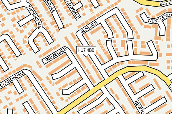 HU7 4BB map - OS OpenMap – Local (Ordnance Survey)