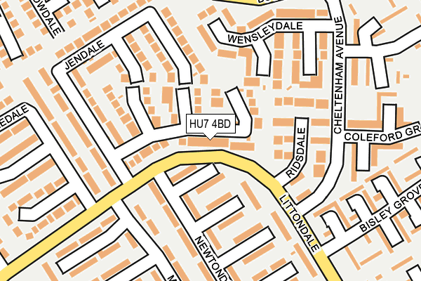 HU7 4BD map - OS OpenMap – Local (Ordnance Survey)