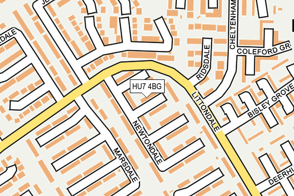 HU7 4BG map - OS OpenMap – Local (Ordnance Survey)