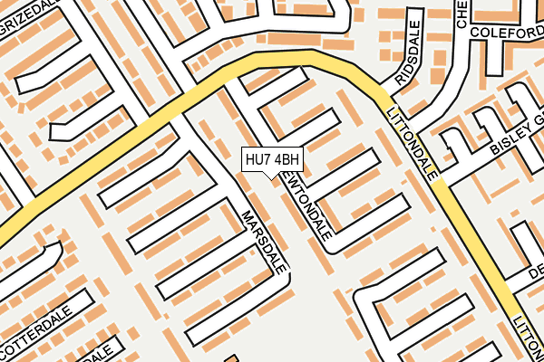 HU7 4BH map - OS OpenMap – Local (Ordnance Survey)