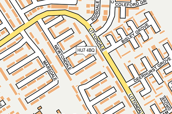 HU7 4BQ map - OS OpenMap – Local (Ordnance Survey)