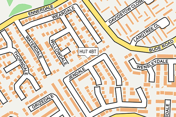 HU7 4BT map - OS OpenMap – Local (Ordnance Survey)