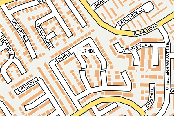 HU7 4BU map - OS OpenMap – Local (Ordnance Survey)