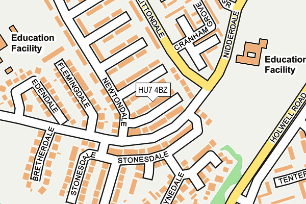 HU7 4BZ map - OS OpenMap – Local (Ordnance Survey)