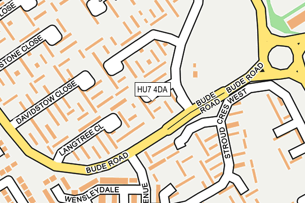 HU7 4DA map - OS OpenMap – Local (Ordnance Survey)
