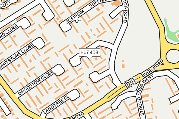 HU7 4DB map - OS OpenMap – Local (Ordnance Survey)