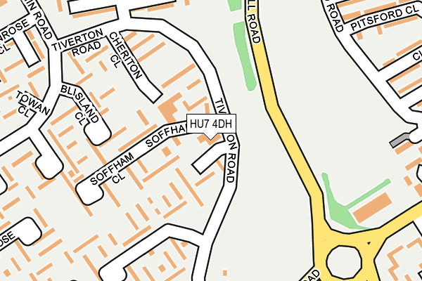 HU7 4DH map - OS OpenMap – Local (Ordnance Survey)