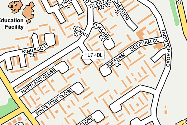 HU7 4DL map - OS OpenMap – Local (Ordnance Survey)