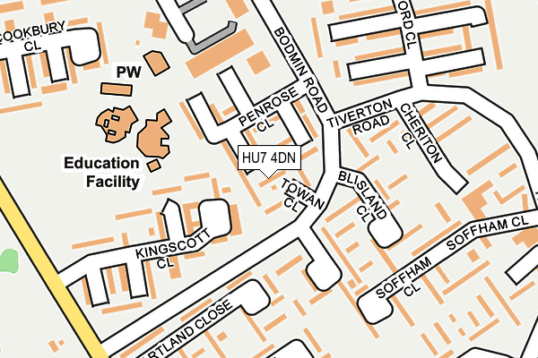 HU7 4DN map - OS OpenMap – Local (Ordnance Survey)