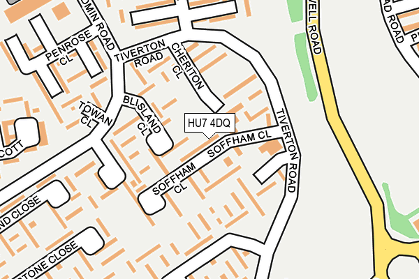 HU7 4DQ map - OS OpenMap – Local (Ordnance Survey)