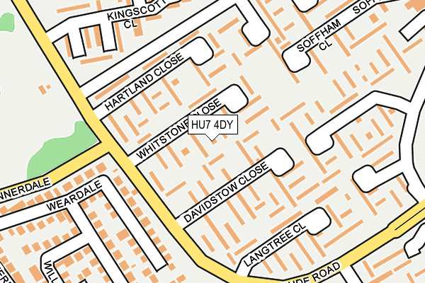 HU7 4DY map - OS OpenMap – Local (Ordnance Survey)