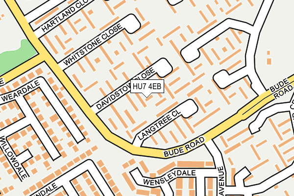 HU7 4EB map - OS OpenMap – Local (Ordnance Survey)