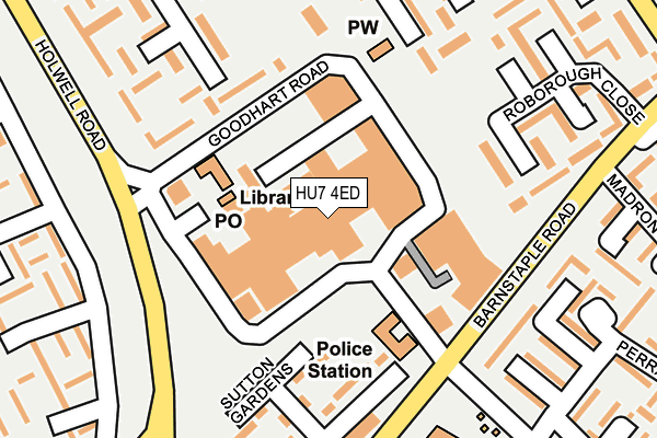 HU7 4ED map - OS OpenMap – Local (Ordnance Survey)