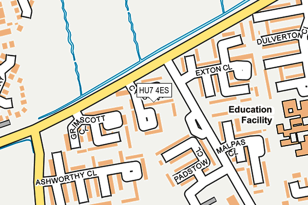 HU7 4ES map - OS OpenMap – Local (Ordnance Survey)