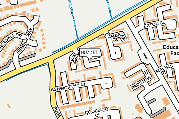 HU7 4ET map - OS OpenMap – Local (Ordnance Survey)