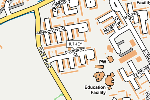 HU7 4EY map - OS OpenMap – Local (Ordnance Survey)
