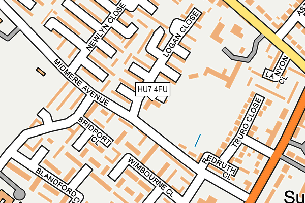 HU7 4FU map - OS OpenMap – Local (Ordnance Survey)