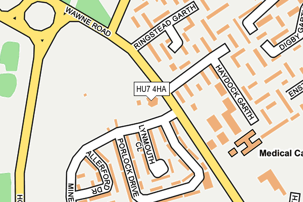 HU7 4HA map - OS OpenMap – Local (Ordnance Survey)