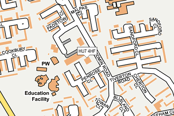HU7 4HF map - OS OpenMap – Local (Ordnance Survey)
