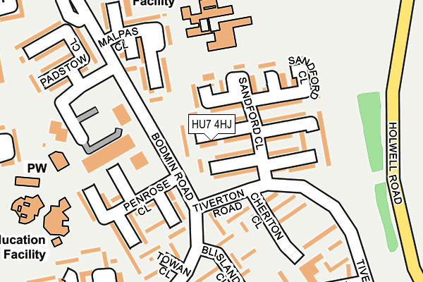 HU7 4HJ map - OS OpenMap – Local (Ordnance Survey)