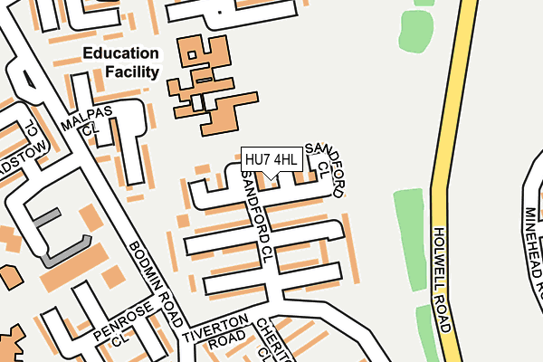 HU7 4HL map - OS OpenMap – Local (Ordnance Survey)
