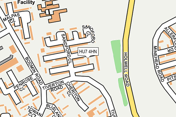 HU7 4HN map - OS OpenMap – Local (Ordnance Survey)