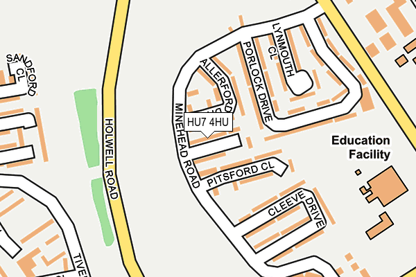 HU7 4HU map - OS OpenMap – Local (Ordnance Survey)