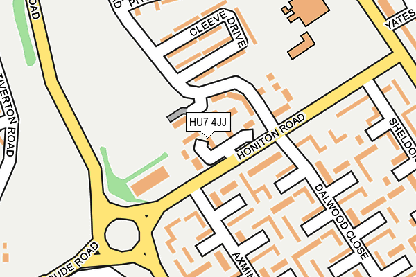 HU7 4JJ map - OS OpenMap – Local (Ordnance Survey)