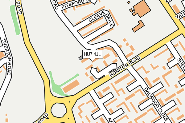 HU7 4JL map - OS OpenMap – Local (Ordnance Survey)