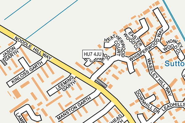 HU7 4JU map - OS OpenMap – Local (Ordnance Survey)