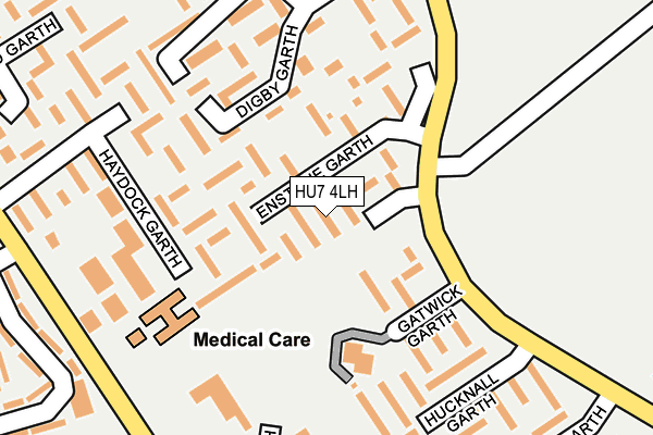HU7 4LH map - OS OpenMap – Local (Ordnance Survey)